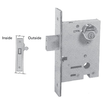 Baldwin Single Cylinder Mortise Deadlock with 2-3/4" Backset